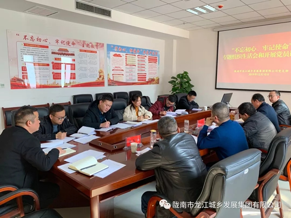 市龍江集團(tuán)黨支部召開“不忘初心、牢記使命”專題組織生活會(huì)和民主評(píng)議黨員會(huì)議